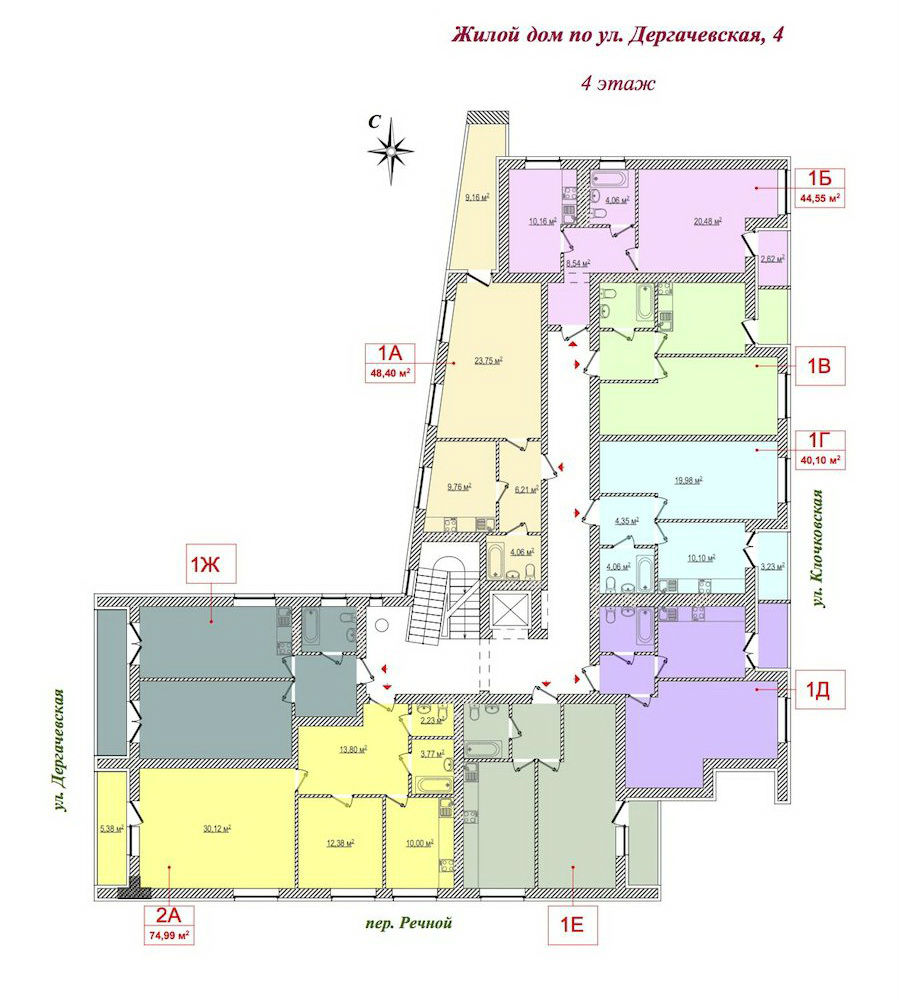 План, ЖК Berlin-Нouse, 4 этаж