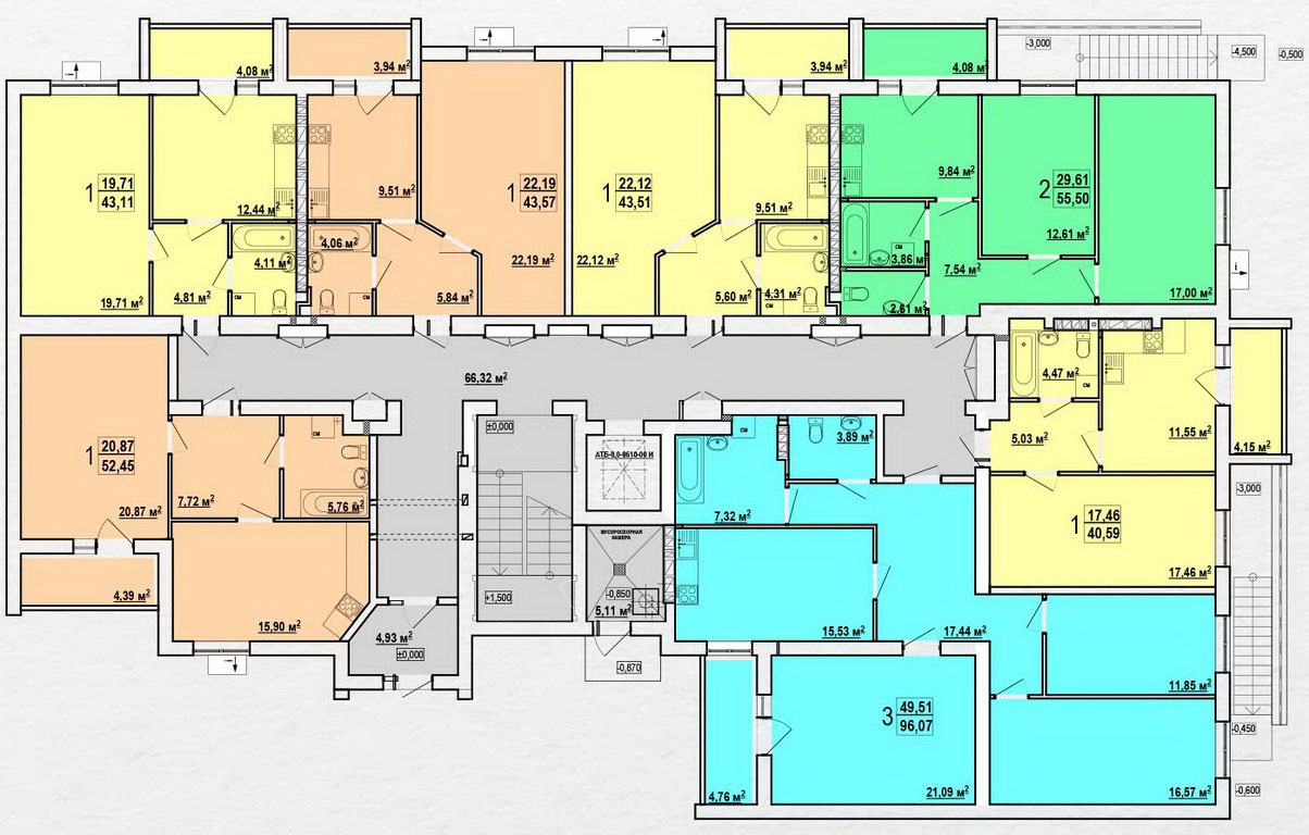 План, ЖК Ньютона, дом 7А, 1 этаж