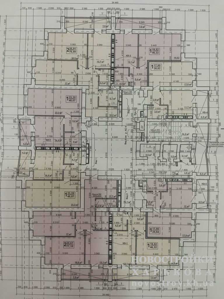 План, ЖК Рогатинский, дом 8, типовой этаж